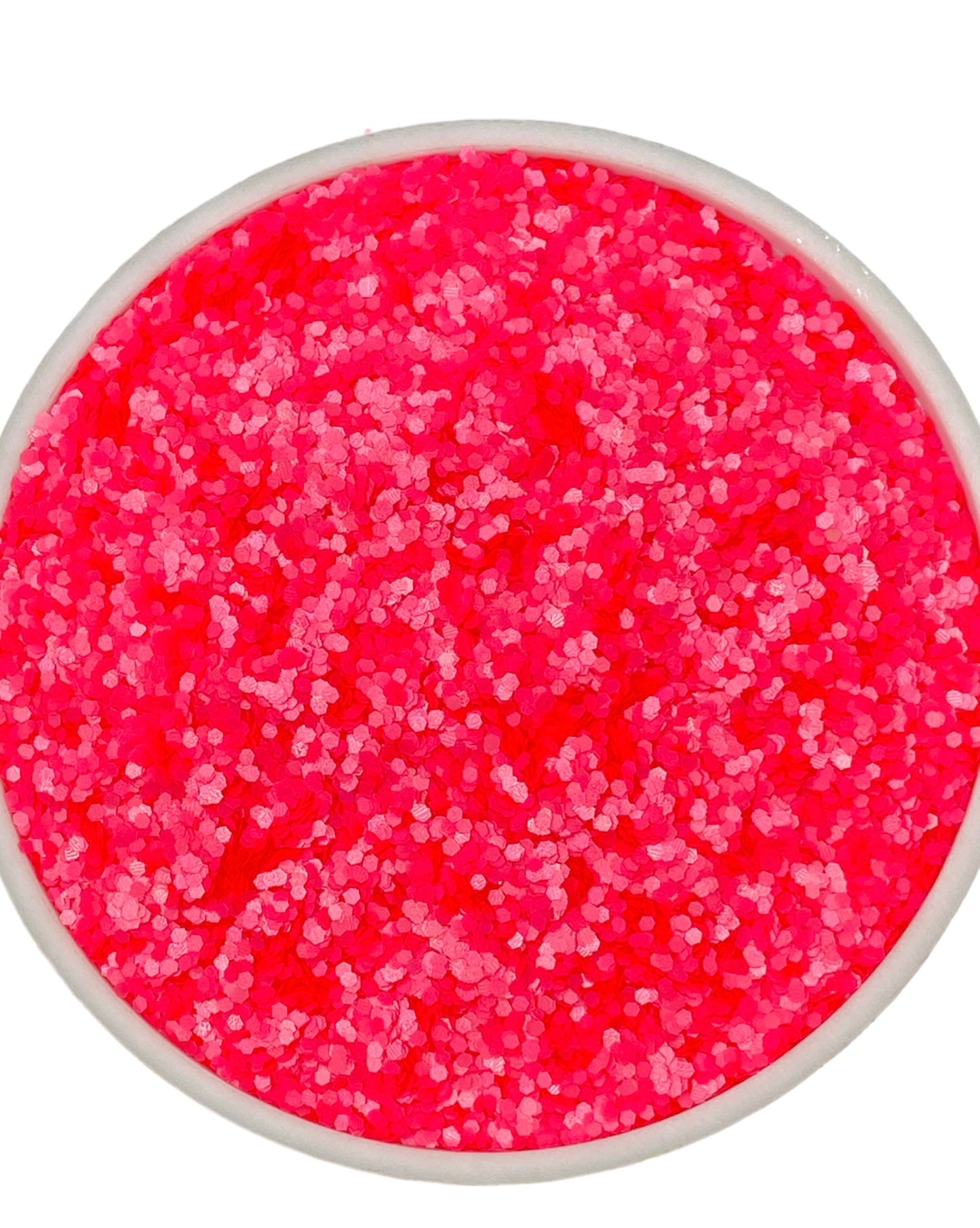 Flamingo neon pink 1mm hex cut glitter
