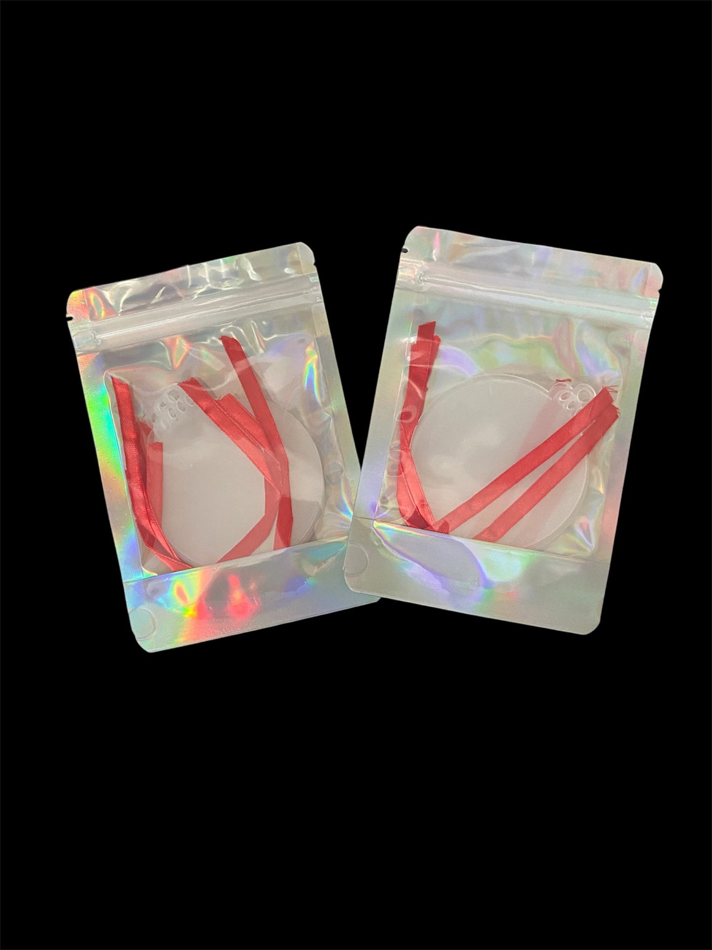 Set of 4 CLEAR 3 inch acrylic ornament blanks claim live