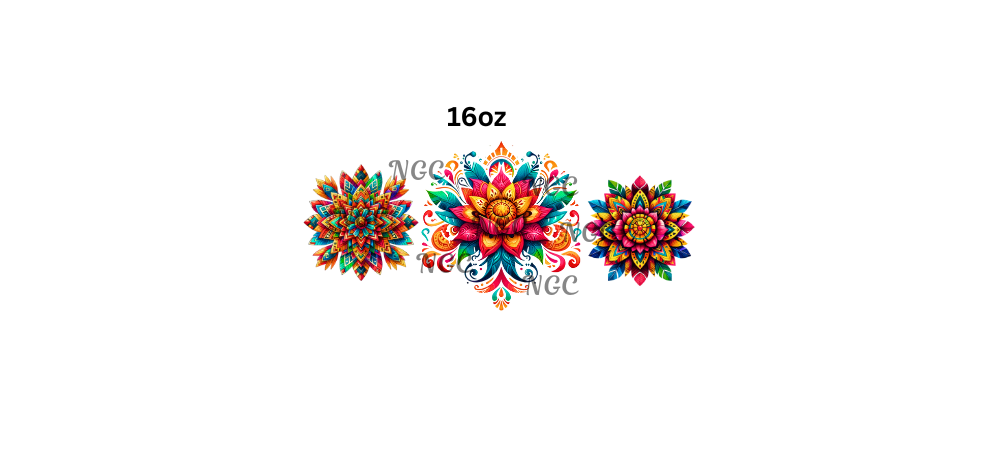 16oz aztec flowers