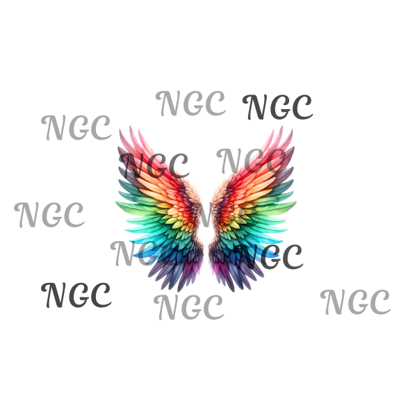 single decal rainbow wings1