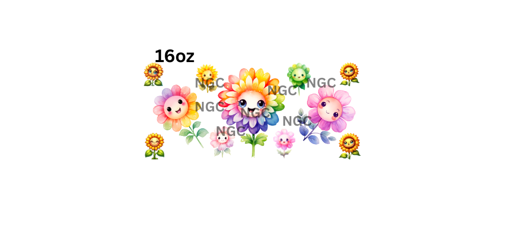 16oz smiling flowers