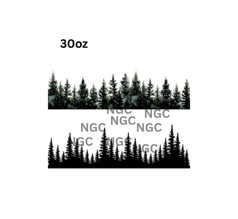 30oz tree line silhouette