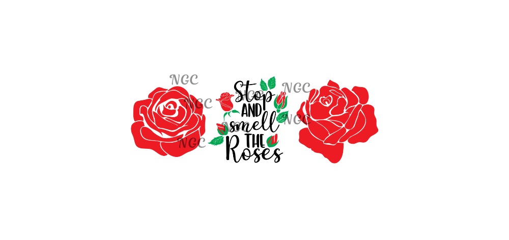 16 oz wrap stop and smell the roses
