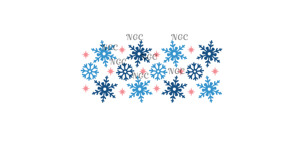 16 oz wrap blues snowflakes302