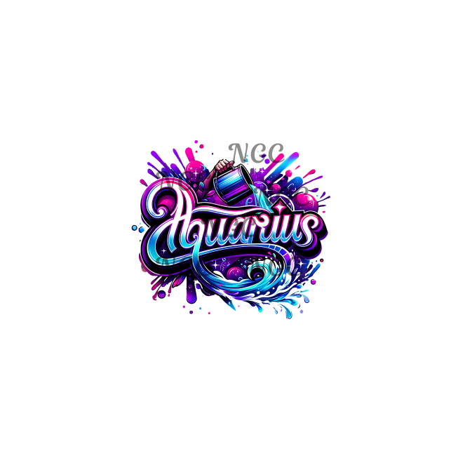 decal purple airbrush zodiac aquarius