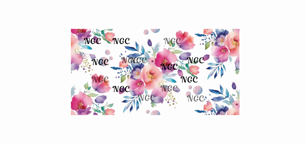 16 oz wrap watercolor flowers