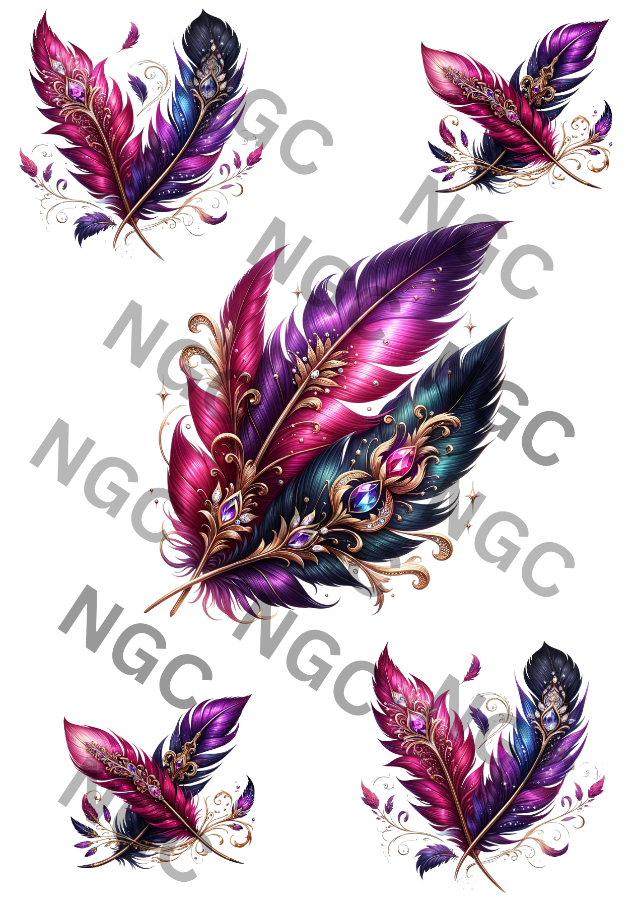 A5 Notebook feathers1