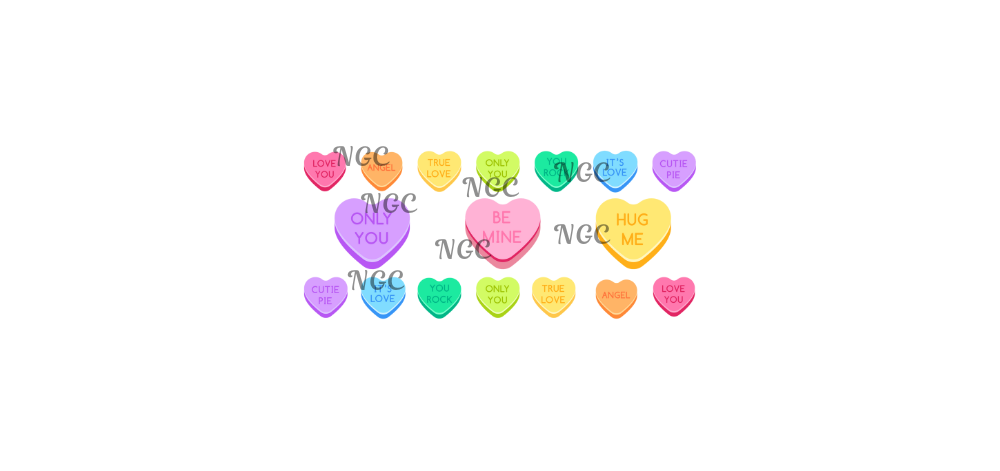 16 oz wrap valentine candy hearts