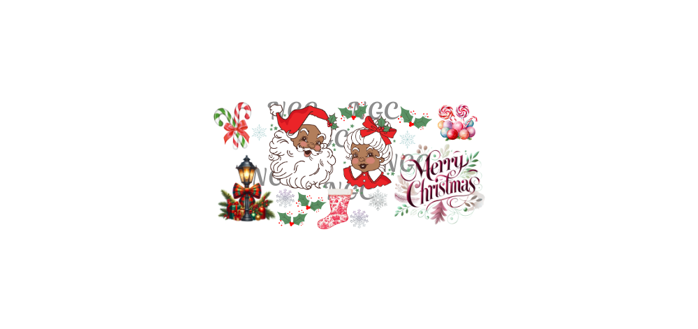 16oz melanin santa and mrs clause christmas