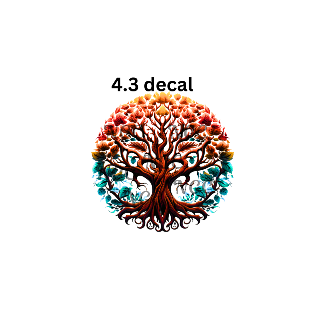 decal colorful tree of life