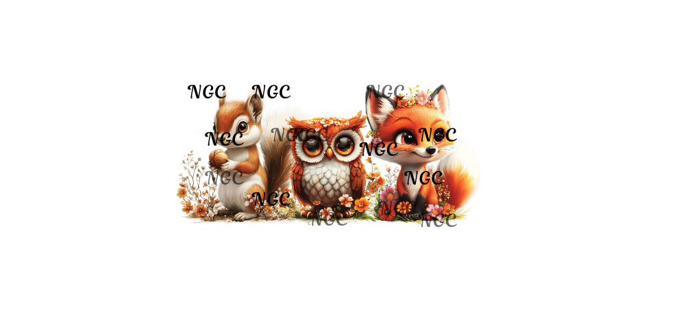 16 oz wrap squirrel owl fox