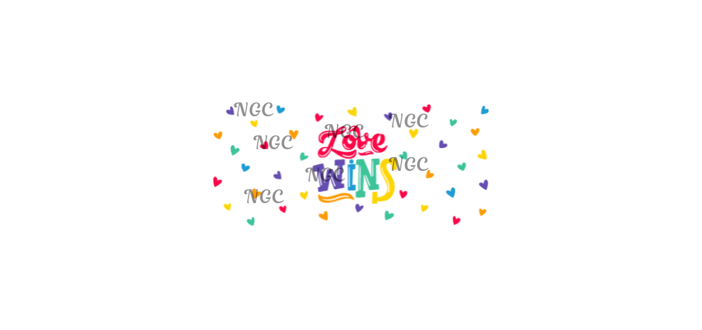 16 oz wrap rainbow love wins