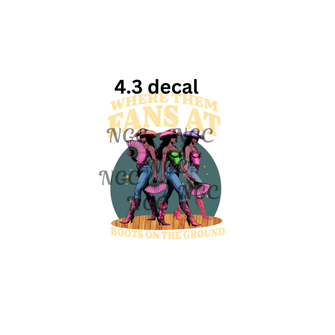 decal melanin where them fans at boots on the ground