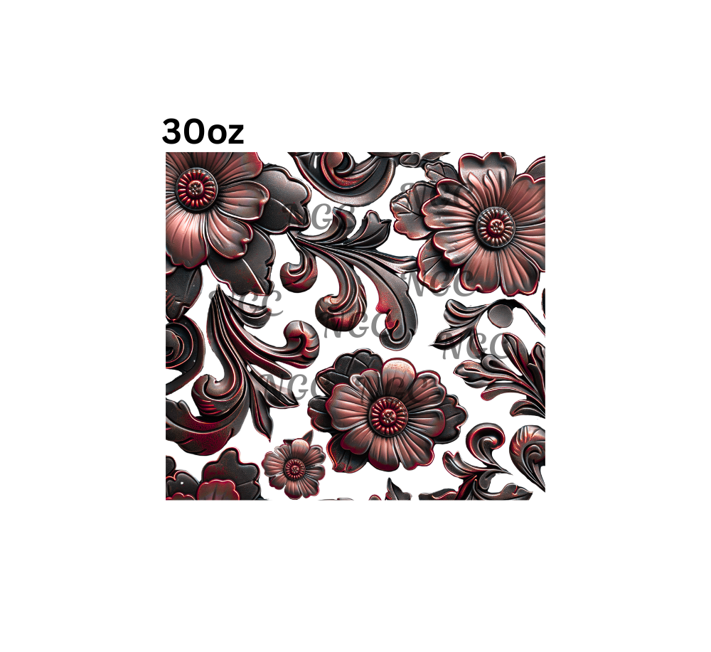 30oz bronze filigree flowers