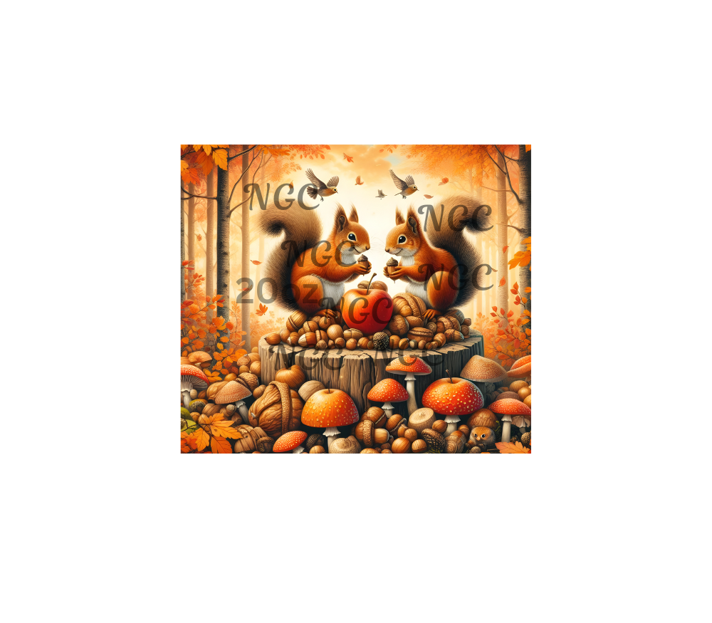 20oz fall squirrels solid