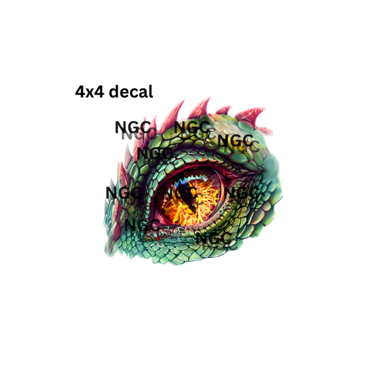 decal green dragons eye