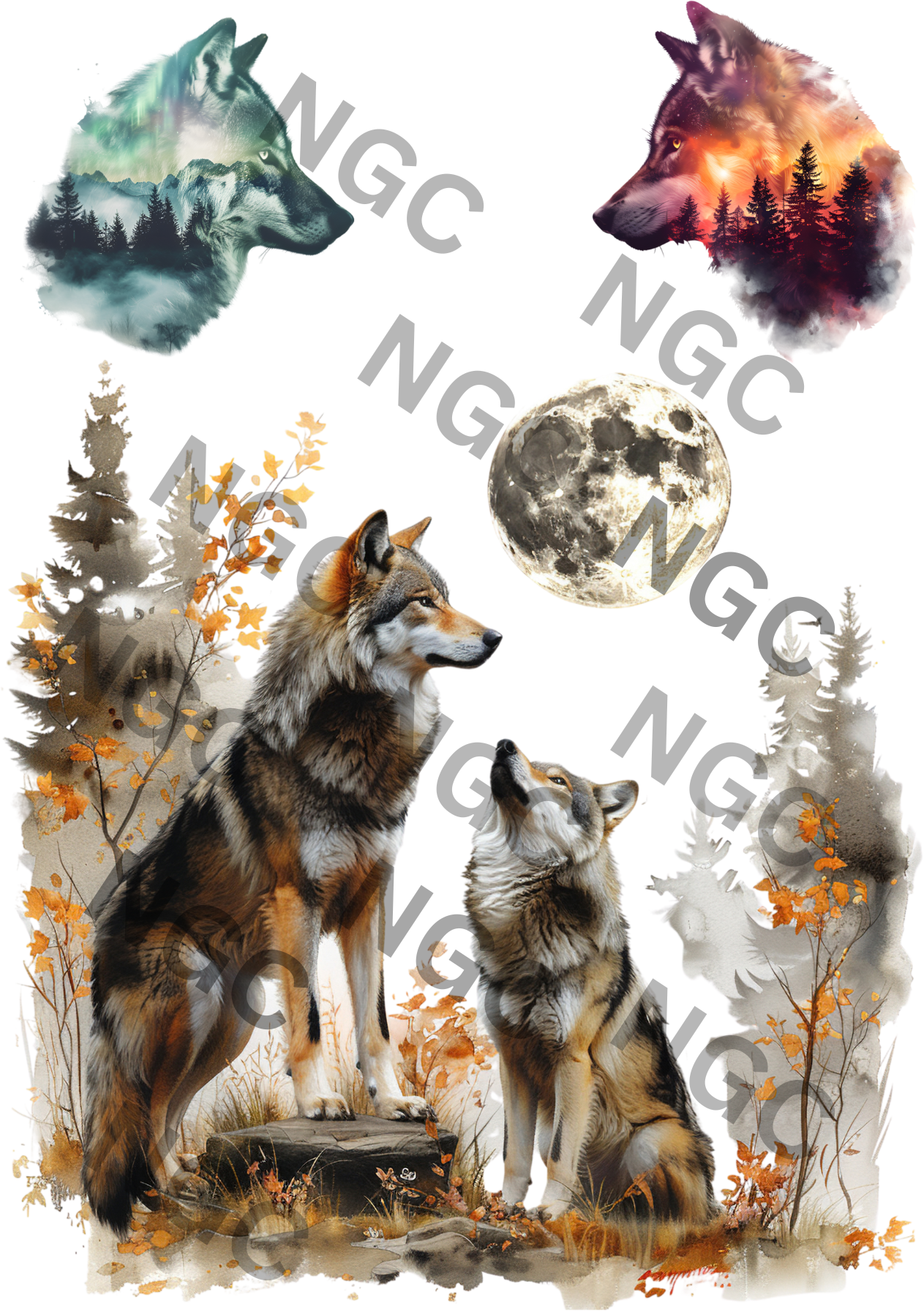 A5 Notebook wolves