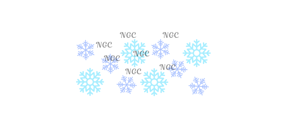 16 oz wrap blue snowflakes