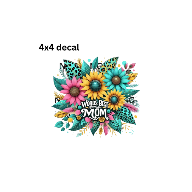 decal worlds best mom western colors