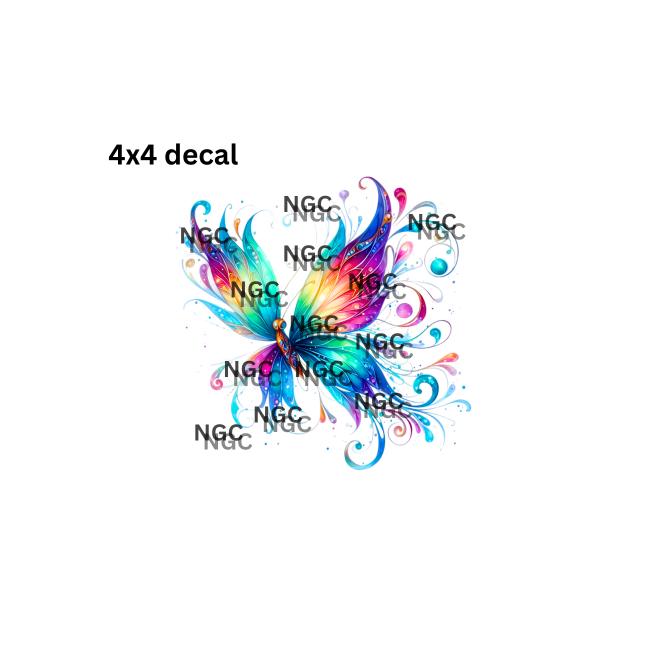 decal butterfly with trails