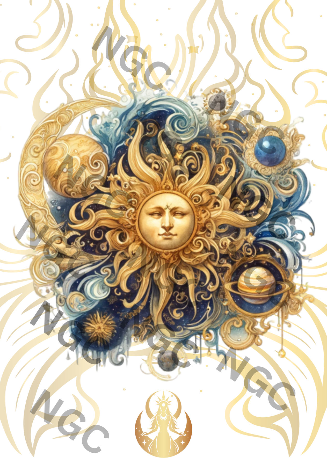A5 Notebook sunmoon