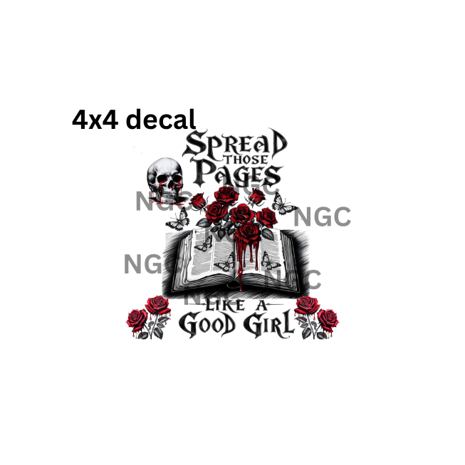 decal spread those pages with roses