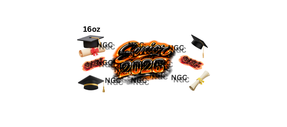16oz senior black and orange