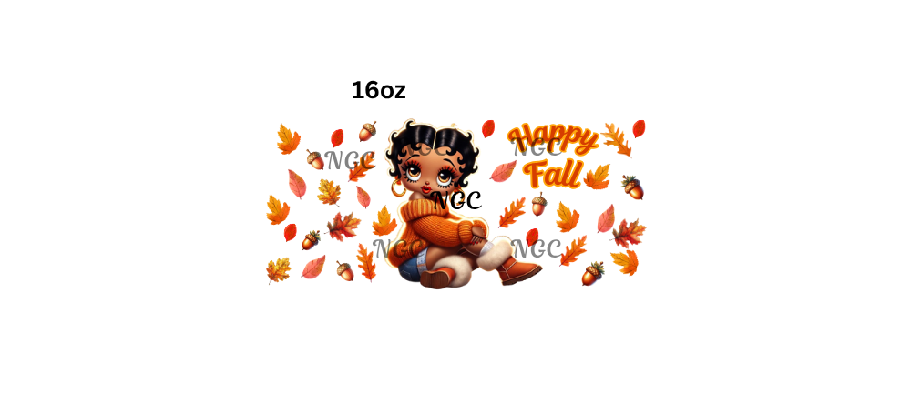 16oz happy fall betty boop
