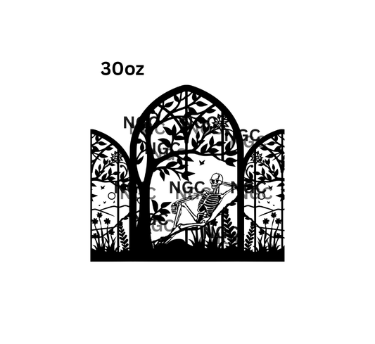 30oz stained glass skeleton