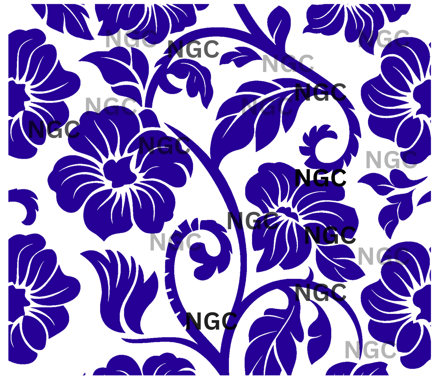 20oz wrap Tooled Leather3 royal blue