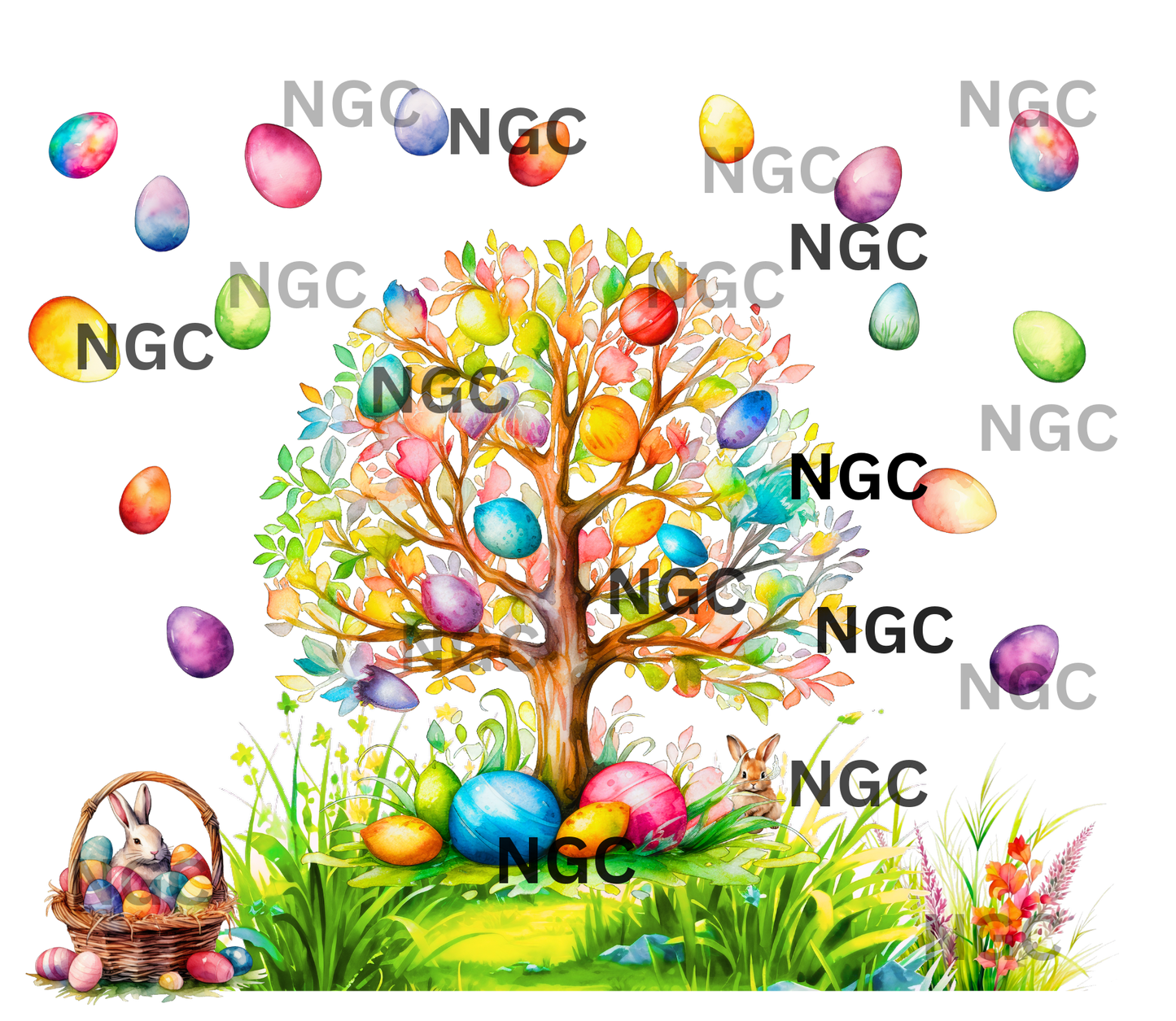 20oz wrap easter tree