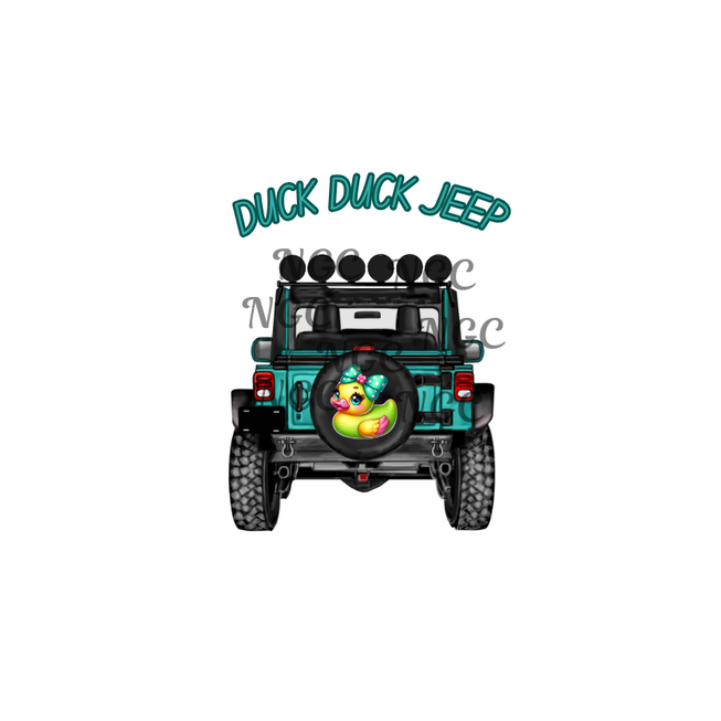 decal teal duck duck jeep
