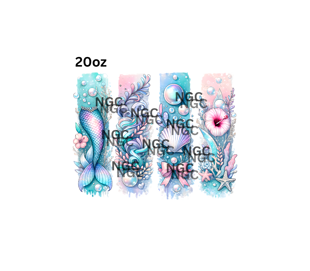 20oz mermaid brushstrokes