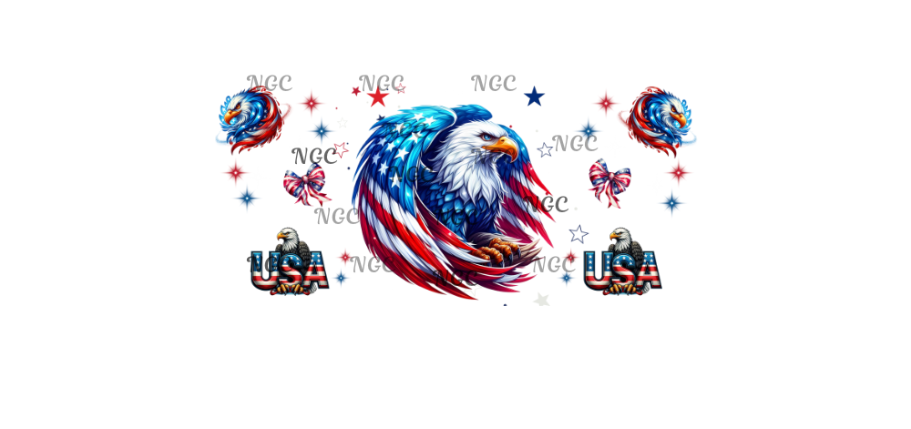 16oz patriotic eagle w flag