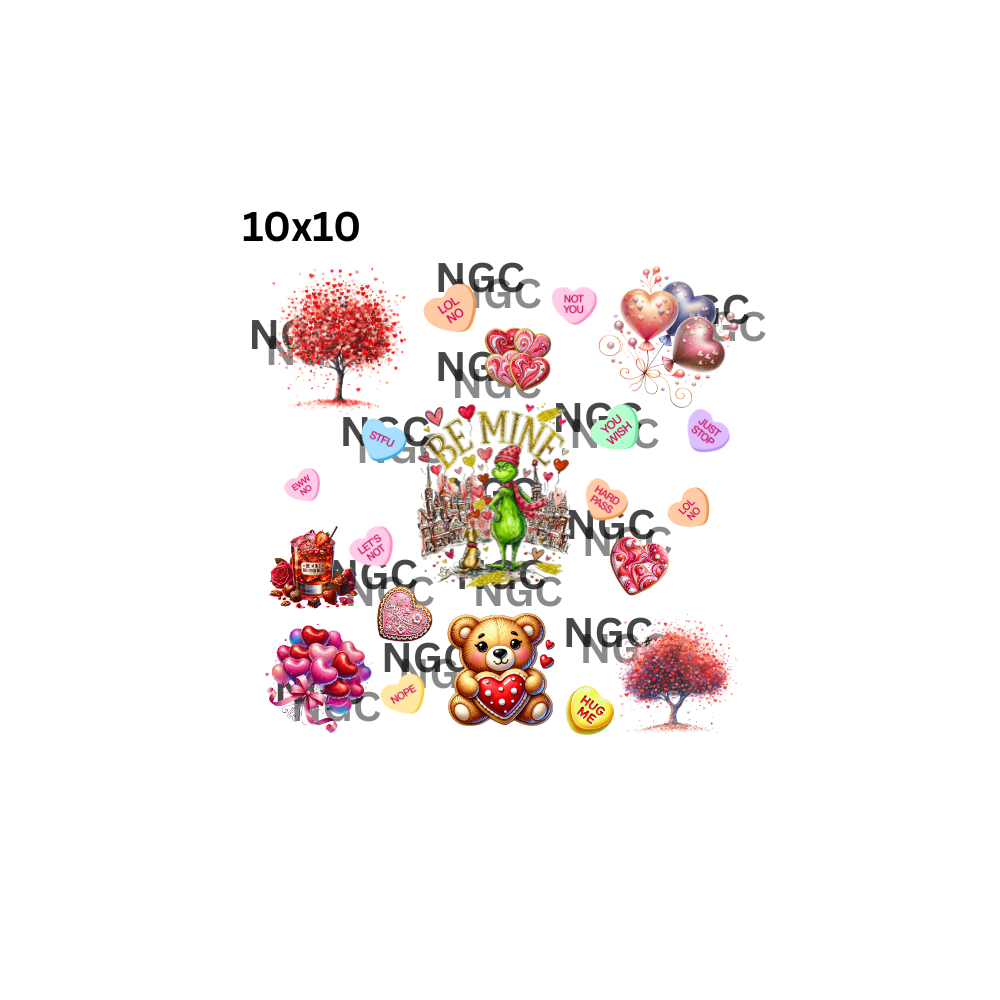 10x10 grinch be mine valentine