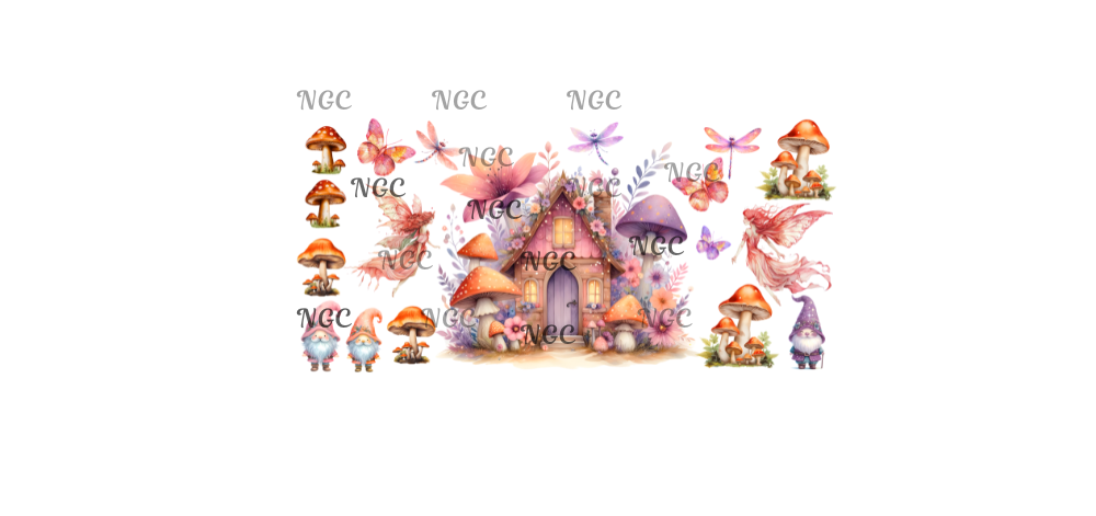 16oz wrap fairy house with elements