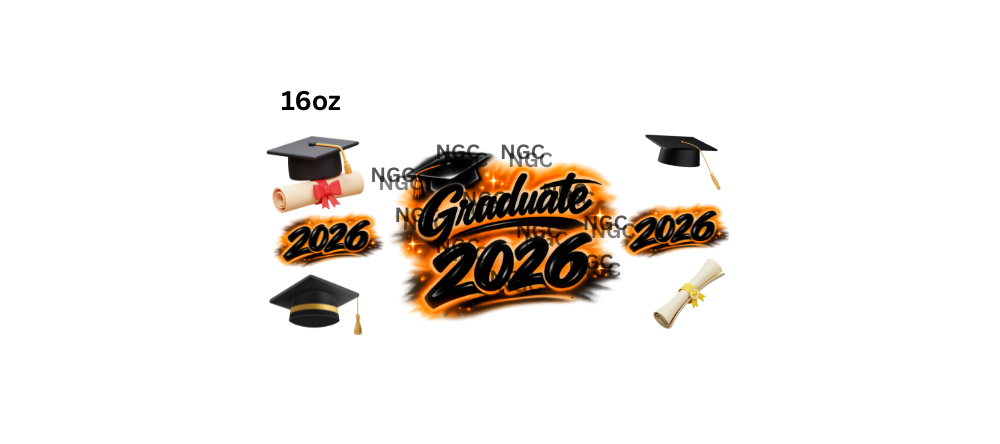 16oz black and orange graduate 2026