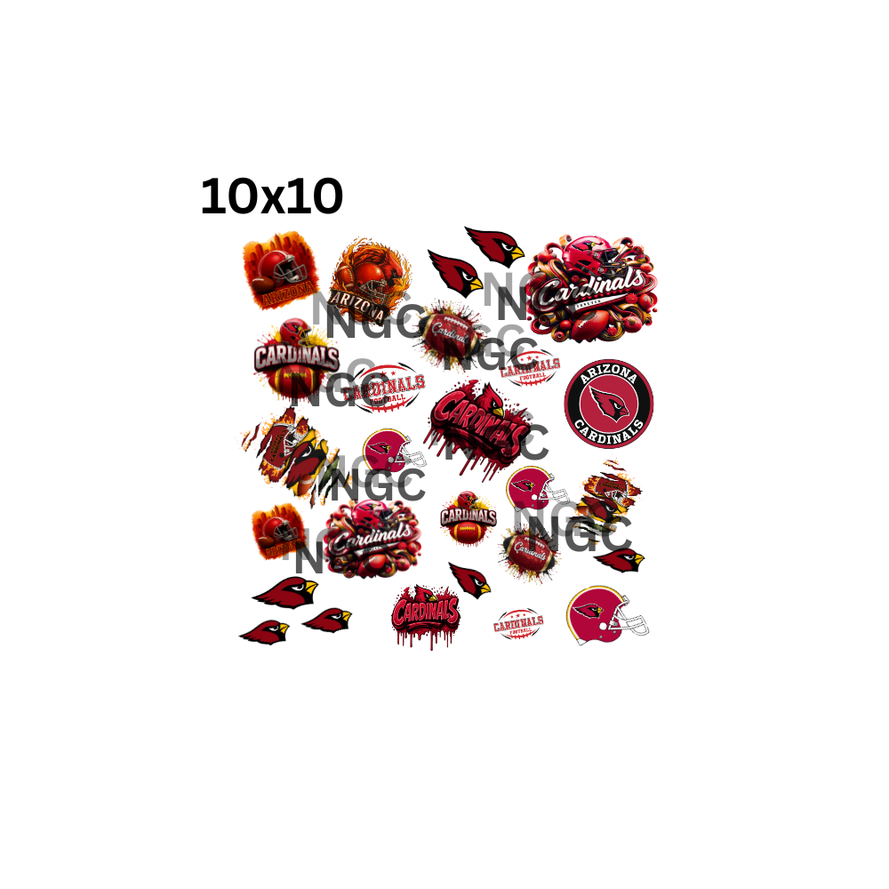 10x10 arizona cardinals