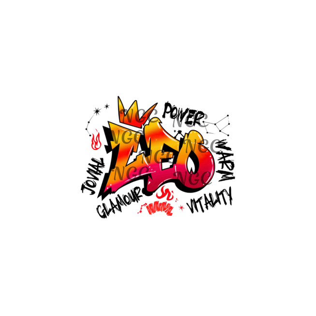 decal graffiti zodiac leo