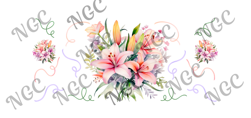 16oz wrap Lily lillies
