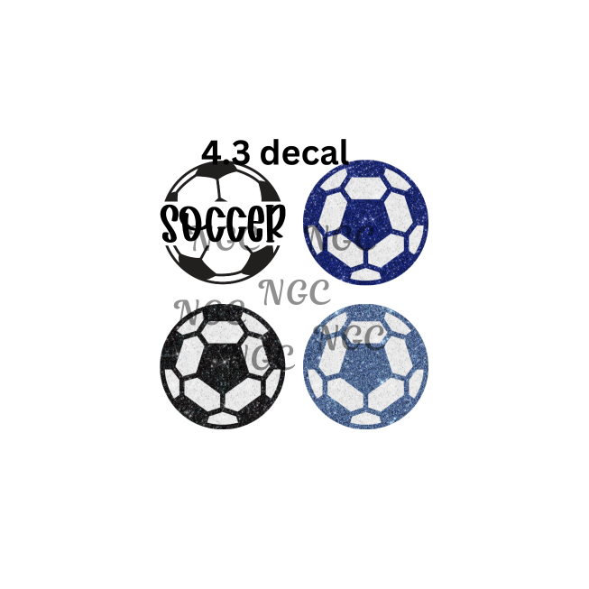 decal soccer balls 2in each