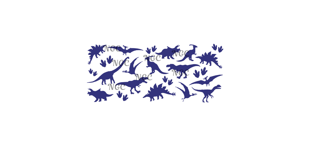 16 oz wrap blue dinosaurs