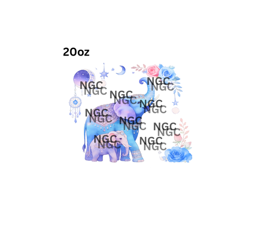 20oz blue elephants