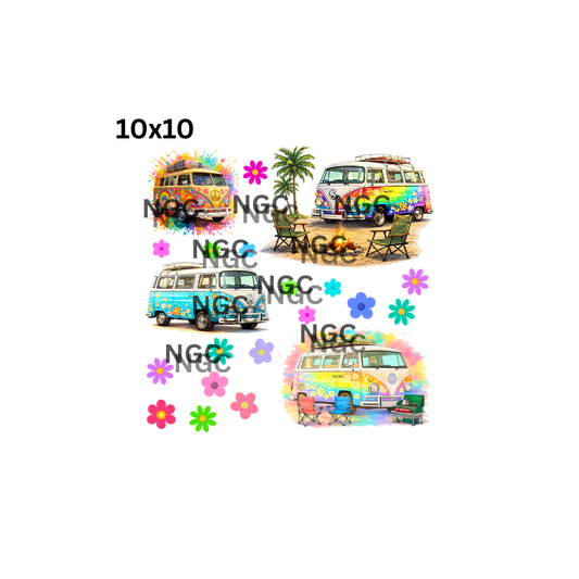 10x10 VW van with flowers