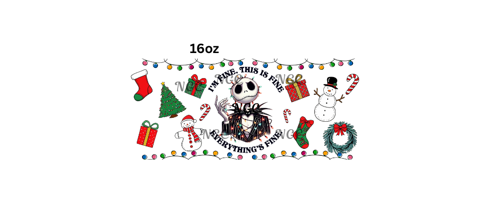 16oz jack skellington chrsitmas