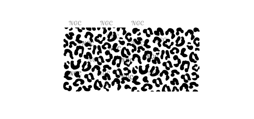 16oz wrap black leopard print