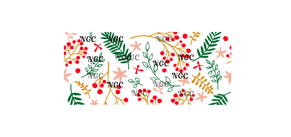 16 oz wrap christmas leaf elements