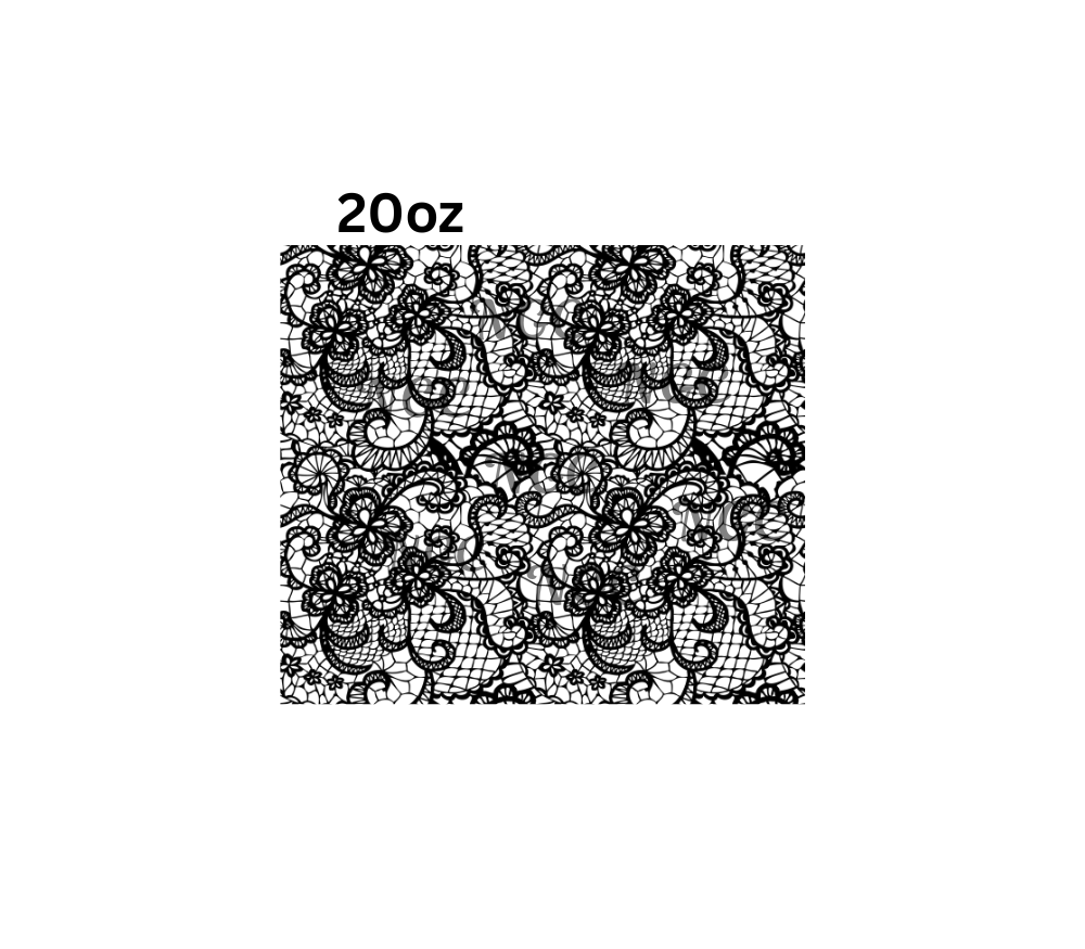 20oz black lace 20
