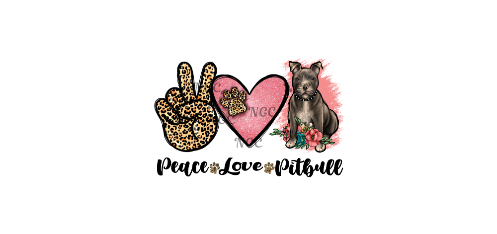 16oz peace love pitbull
