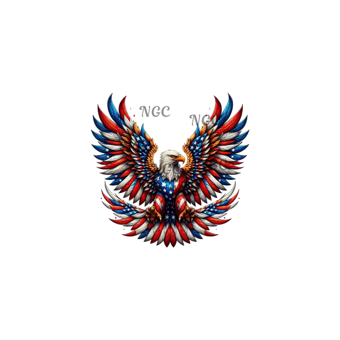 decal patriotic bald eagle